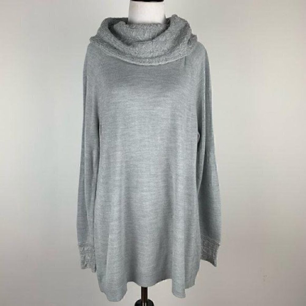 White stag sweater size XL 16-18 Gray metallic
